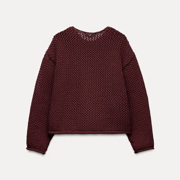 Zara CHUNKY KNIT CARDIGAN - Picture 7 of 10